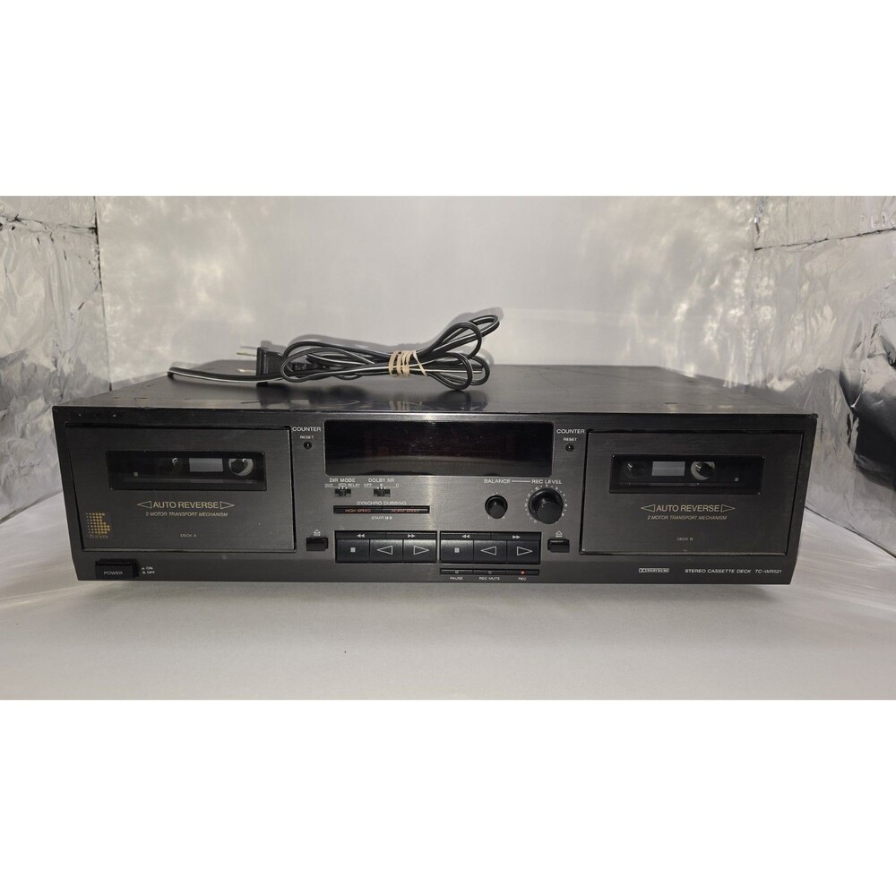 Sony TC-WR521 Dual Stereo Cassette Deck - Powers On / -For Parts read desc.